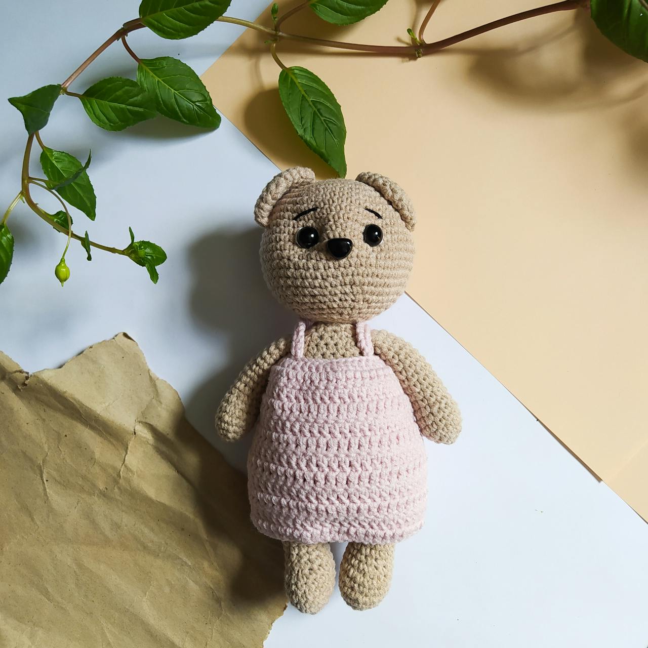 Crochet bear plushie